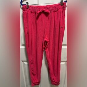Juicy Couture Hot Pink Fleece Terry cloth Joggers size L